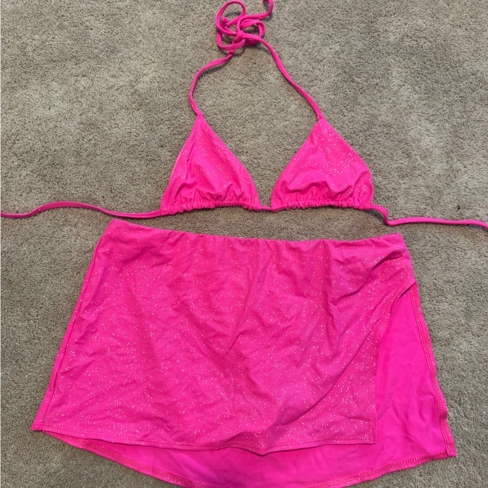 Frankie's Bikinis Bright Pink Set